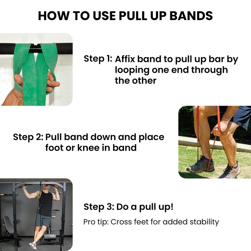 Rubberbanditz Functional Fitness Pull Up Assist Resistance Bands | Heavy Duty Loop Exercise Bands for Powerlifting, Mobility, and Stretching | Travel Friendly Resistance Bands for Workout | Combo Pack of 2 - Image 3